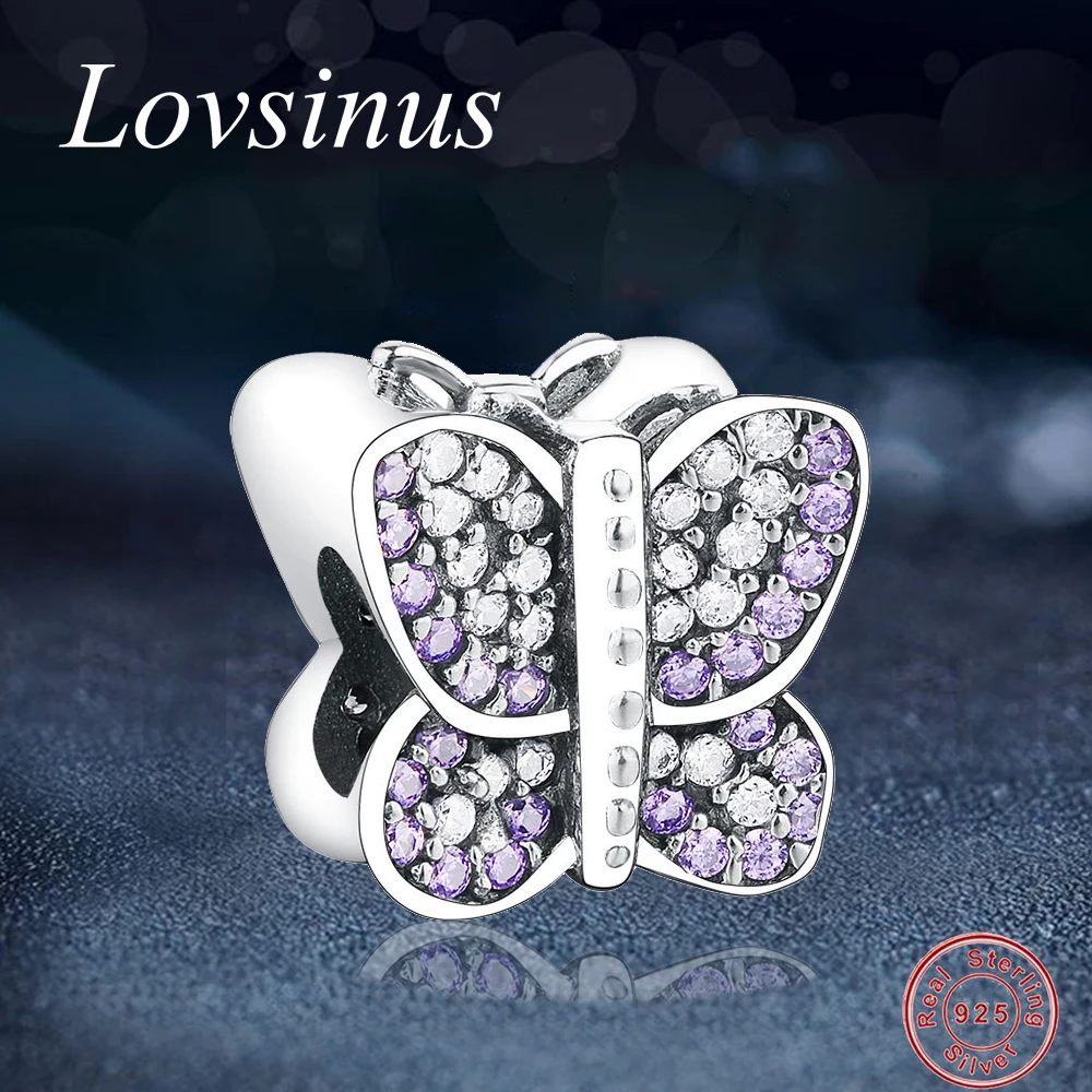 Fit Original pandora Charms Bracelet 925 Sterling Silver Butterfly Charm Clear Purple CZ Beads 925 Silver Jewelry Berloque 2018
Fit Original pandora Charms Bracelet 925 Sterling Silver Butterfly Charm Clear Purple CZ Beads 925 Silver Jewelry Berloque 2018