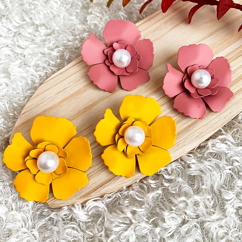 Korea Cute Flower stud Earrings For Women Wedding Party Bohemian Colorful Plant Girl Gift Dangle Statement Earring Jewelry
Korea Cute Flower stud Earrings For Women Wedding Party Bohemian Colorful Plant Girl Gift Dangle Statement Earring Jewelry
