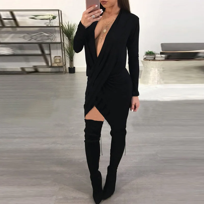 ZANZEA Summer 2019 Sexy Deep V Women Dress Irregular Crossed Long Sleeve Low Cut Dress Loose Dresses Ladies Vestidos Plus Size
ZANZEA Summer 2019 Sexy Deep V Women Dress Irregular Crossed Long Sleeve Low Cut Dress Loose Dresses Ladies Vestidos Plus Size