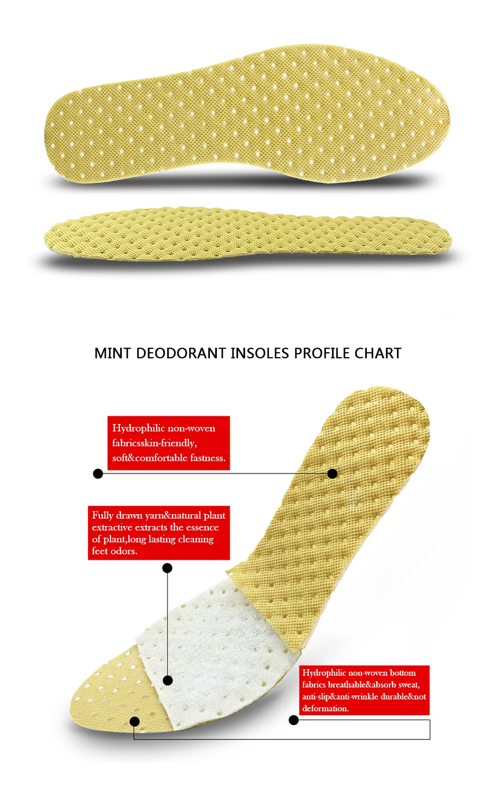 PCSsole deodorant insoles light weight mint herbal shoes pad absorb sweat breathable shoes pad cushion A1004 11