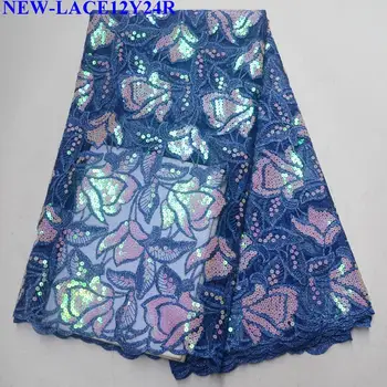 Nigerian Lace Fabrics Royal blue Mesh Embroidered African French Lace Fabric High Quality with beads For Evening Dress BX-016
Nigerian Lace Fabrics Royal blue Mesh Embroidered African French Lace Fabric High Quality with beads For Evening Dress BX-016
