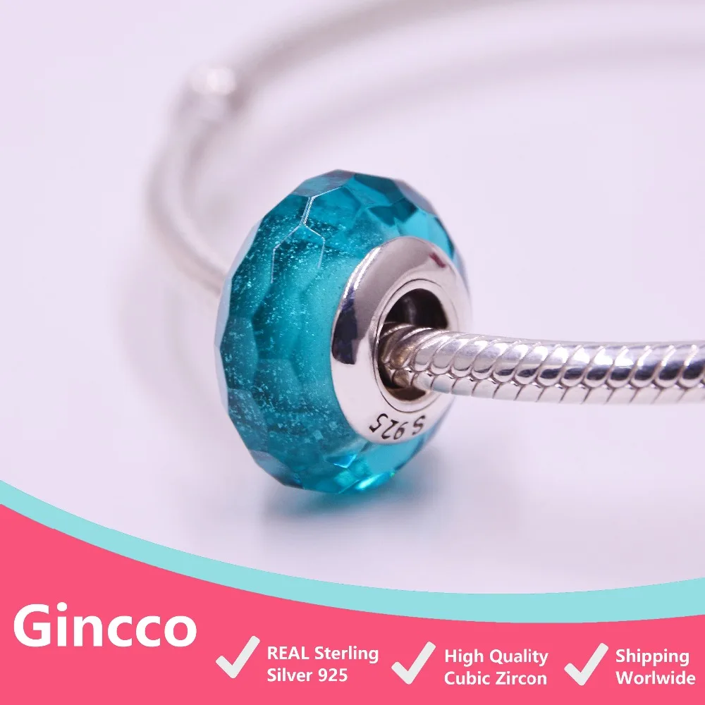 Gincco Teal Shimmer Glass Murano Charm fit Original Pandora Bracelet DIY Sterling Silver 925 Charm
Gincco Teal Shimmer Glass Murano Charm fit Original Pandora Bracelet DIY Sterling Silver 925 Charm