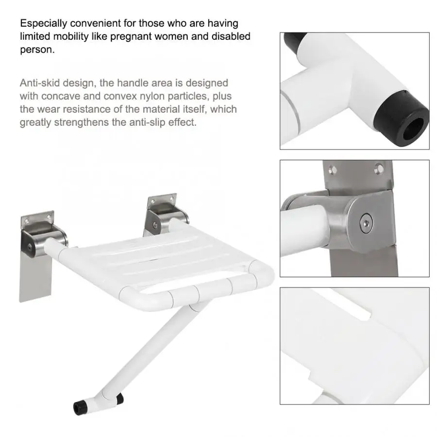 Wall Mounted Shower Bathroom Hardware Wall-Mounted Folding Shower Bathroom Stool Foldaway Shower Seating Chair Folding
Wall Mounted Shower Bathroom Hardware Wall-Mounted Folding Shower Bathroom Stool Foldaway Shower Seating Chair Folding
