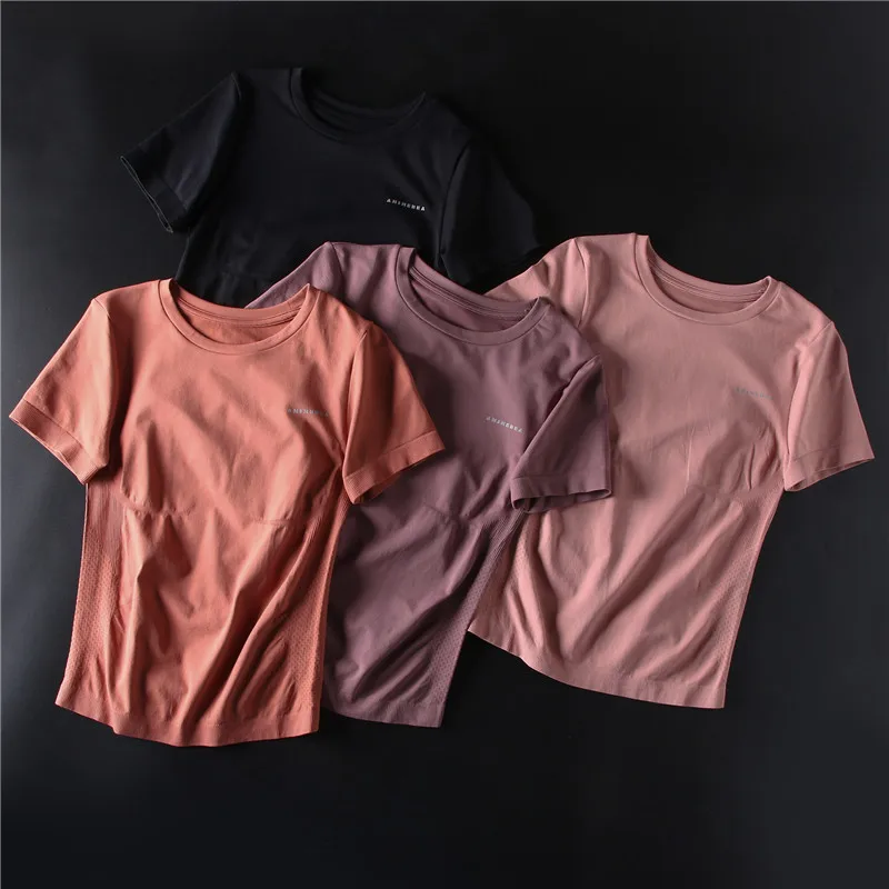 Women's Short Sleeve Yoga Shirts Pink Scoop Neck Crop Top Gym Shirt Lightweight camisas mujer Workout Top Sports Wear
Women's Short Sleeve Yoga Shirts Pink Scoop Neck Crop Top Gym Shirt Lightweight camisas mujer Workout Top Sports Wear