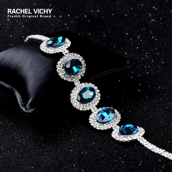 RACHEL VICHY Oval Sequins Sea Blue Crystal Stone Bracelet Flower Design Silver Plated Bracelets Women Fashion Jewelry BS-SH0099
RACHEL VICHY Oval Sequins Sea Blue Crystal Stone Bracelet Flower Design Silver Plated Bracelets Women Fashion Jewelry BS-SH0099