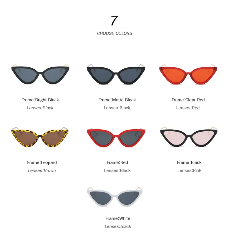 Cat Eye Sunglasses Women 2018 Luxury Eyewear Black Retro Female Sunglass Cateye Glasses for Woman 15