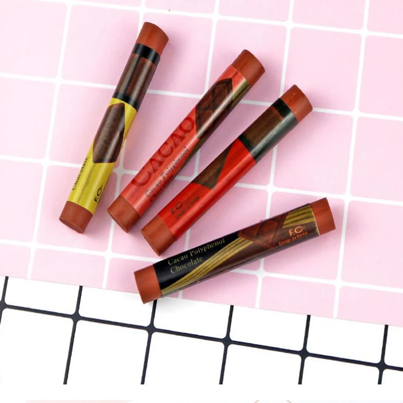 Creative novel dark chocolate bar rubber Cartoon scented chocolate pencil eraser Cute boy girl gift Correction eraser stationery
Creative novel dark chocolate bar rubber Cartoon scented chocolate pencil eraser Cute boy girl gift Correction eraser stationery