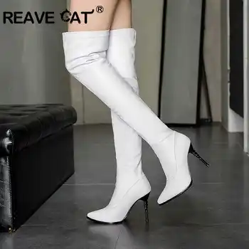 REAVE CAT Big Size 34-43 High Heels Women Boots Over the Knee High Boots pu leather Lady Fashion Winter Woman Shoes mujer A1289
REAVE CAT Big Size 34-43 High Heels Women Boots Over the Knee High Boots pu leather Lady Fashion Winter Woman Shoes mujer A1289