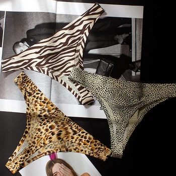 Leopard Print Underwear Women Hot Sexy Panties Women Ice Silk Thongs G String Seamless Panties Female Low-Rise
Leopard Print Underwear Women Hot Sexy Panties Women Ice Silk Thongs G String Seamless Panties Female Low-Rise