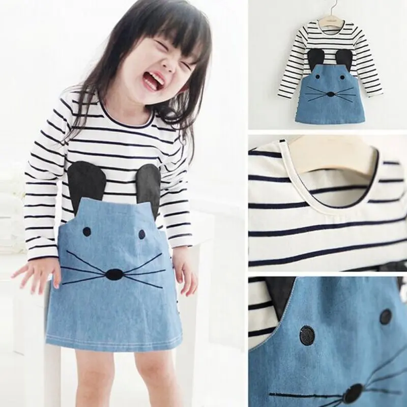 Hot Striped Patchwork Character Girl Dresses Long Sleeve Cute Mouse Children Clothing Kids Girls Dress Denim Kids Clothe s y13
Hot Striped Patchwork Character Girl Dresses Long Sleeve Cute Mouse Children Clothing Kids Girls Dress Denim Kids Clothe s y13