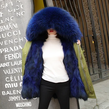 Real Fox Fur Lined Thickening Warm Winter Coats Outerwear Women Large Natural Raccoon Fur Collar Hooded Parkas Woman Fur Jackets
Real Fox Fur Lined Thickening Warm Winter Coats Outerwear Women Large Natural Raccoon Fur Collar Hooded Parkas Woman Fur Jackets