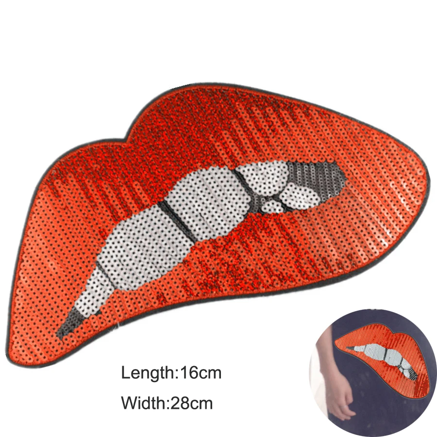 1Pcs Red Big Lip Patch Iron-on Patches For Clothes Sew On Sequin Applique Applications Motif Embroidery Patches DIY Accessories
1Pcs Red Big Lip Patch Iron-on Patches For Clothes Sew On Sequin Applique Applications Motif Embroidery Patches DIY Accessories