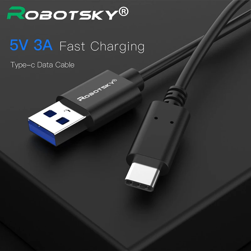 Robotsky 3A USB Type C Fast Charging Cable For Samsung Galaxy Note8 S8 S9 Plus USB C Cable Type-C USB Cable for Xiaomi Oneplus 6
Robotsky 3A USB Type C Fast Charging Cable For Samsung Galaxy Note8 S8 S9 Plus USB C Cable Type-C USB Cable for Xiaomi Oneplus 6