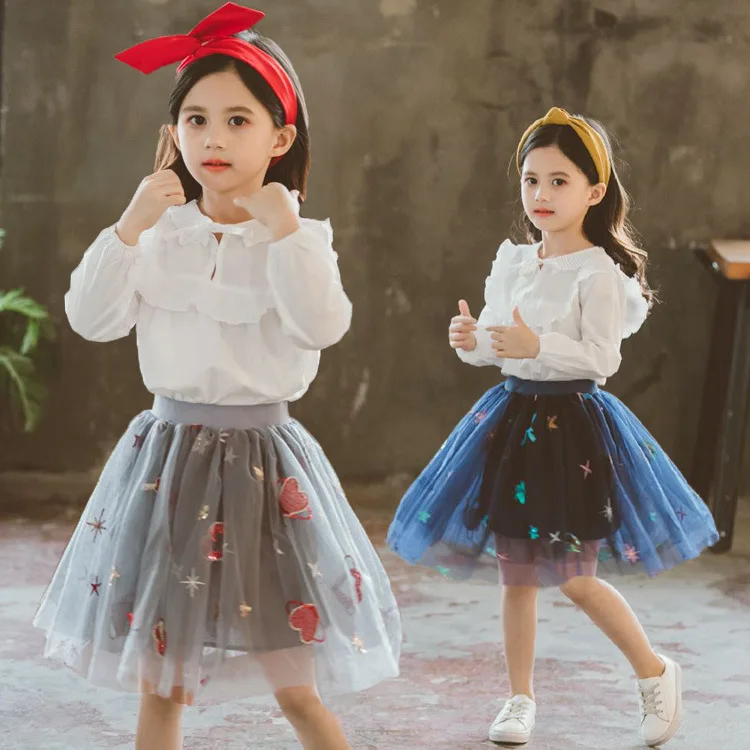 Baby Girls Clothing Sets Spring Autumn Kids Girls Children Cotton Blouse +Embroidery Tutu Skirt 2PCS Suit for age 2-11Y CA125
Baby Girls Clothing Sets Spring Autumn Kids Girls Children Cotton Blouse +Embroidery Tutu Skirt 2PCS Suit for age 2-11Y CA125