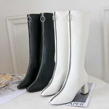 EshtonShero Shoes Woman Knee High Boots Patent Leather High Heels Black Winter Platform Zipper Ladies Motorcycle Boot Size 3-8
EshtonShero Shoes Woman Knee High Boots Patent Leather High Heels Black Winter Platform Zipper Ladies Motorcycle Boot Size 3-8