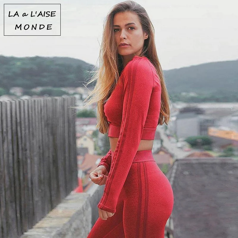 2019 New Sports Suit Female Solid Color Long-Sleeved Cropped Trousers Breathable Quick-Drying Yoga Set Women's Workout Cloth
2019 New Sports Suit Female Solid Color Long-Sleeved Cropped Trousers Breathable Quick-Drying Yoga Set Women's Workout Cloth