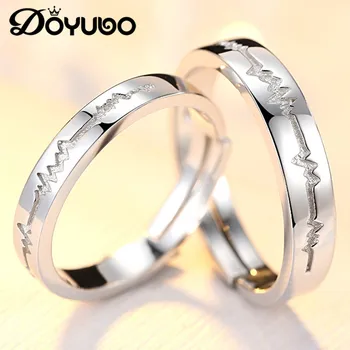 DOYUBO New Design Couples 925 Sterling Silver Rings With Cardio Wave Pattern Authentic Real Silver Lovers Rings Jewelry VB228
DOYUBO New Design Couples 925 Sterling Silver Rings With Cardio Wave Pattern Authentic Real Silver Lovers Rings Jewelry VB228