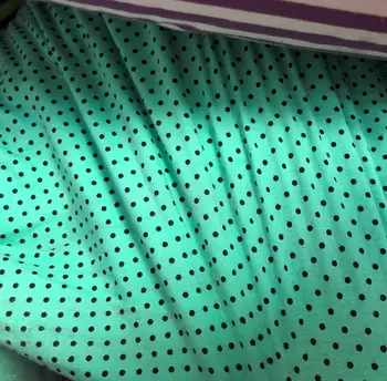 100x150mint black dot Knitted Jersey Fabric for DIY baby clothes, bibs, coated, bed sheets Cotton lycra spandex soft Cloth 
100x150mint black dot Knitted Jersey Fabric for DIY baby clothes, bibs, coated, bed sheets Cotton lycra spandex soft Cloth