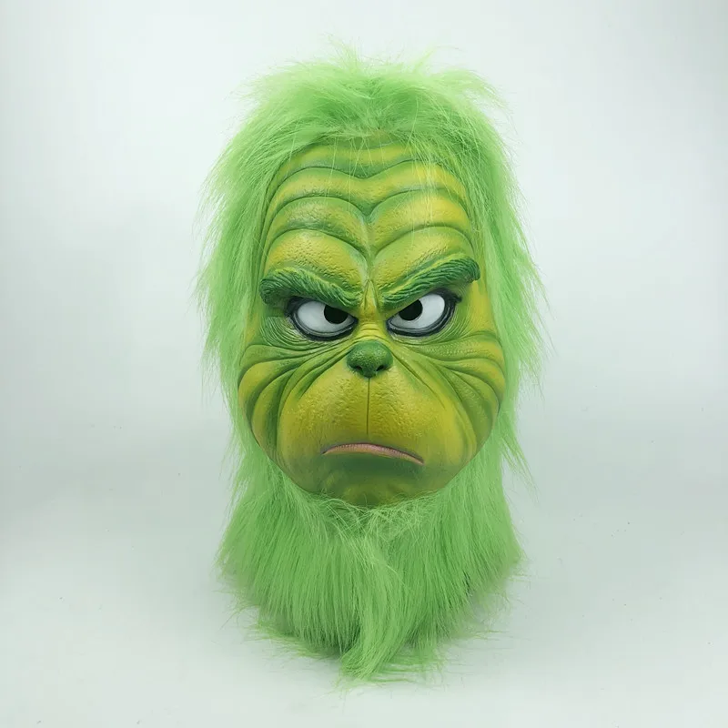 Christmas Grinch Mask green fur Melting Face How The Grinch Stole Christmas Costumes Props with Green Hair Latex Full Face mask
Christmas Grinch Mask green fur Melting Face How The Grinch Stole Christmas Costumes Props with Green Hair Latex Full Face mask