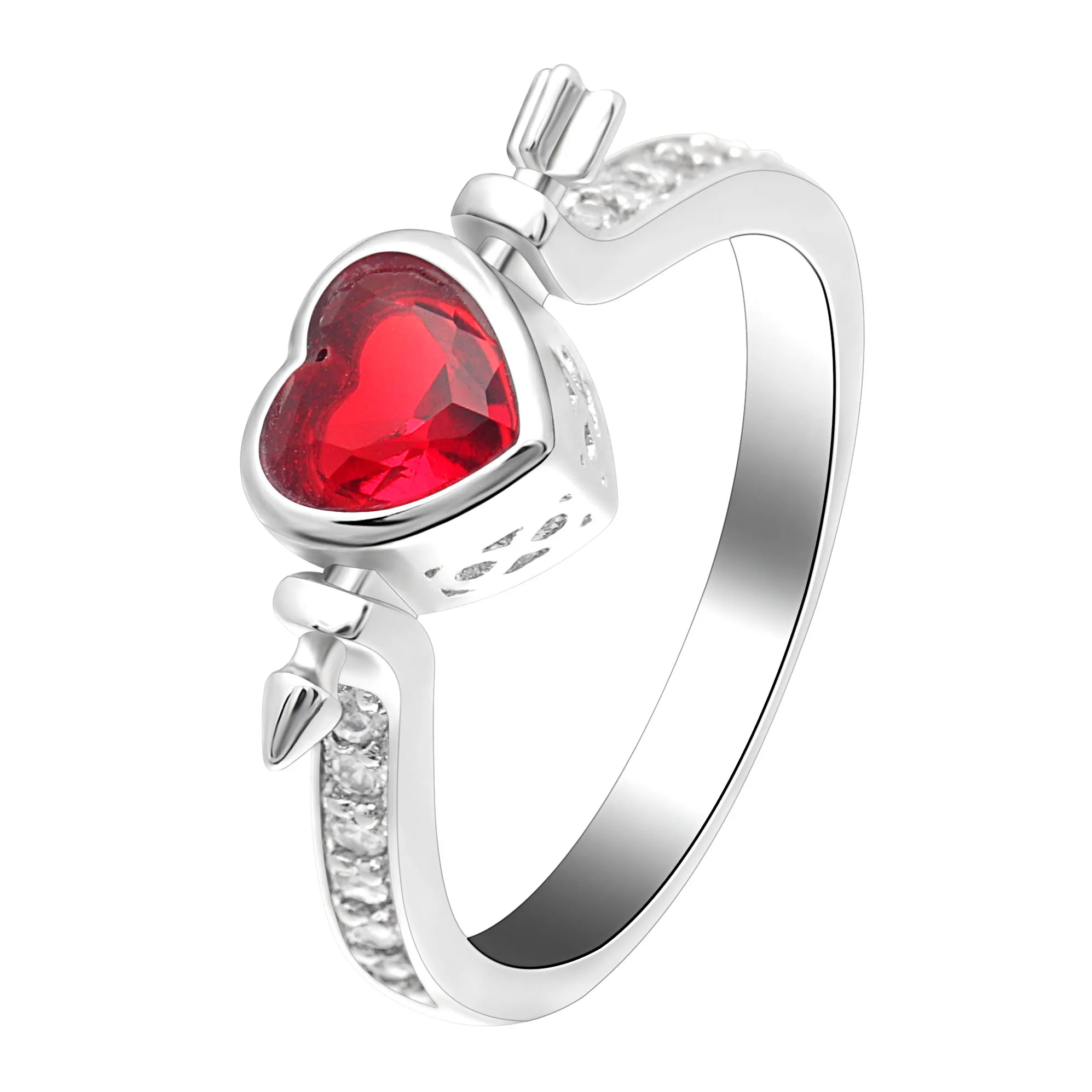 Romantic Silver Color Red Heart Shaped CZ Cubic Zirconia Ring Luxury Fashion Wedding Engagement Anniversary Jewelry For Women
Romantic Silver Color Red Heart Shaped CZ Cubic Zirconia Ring Luxury Fashion Wedding Engagement Anniversary Jewelry For Women