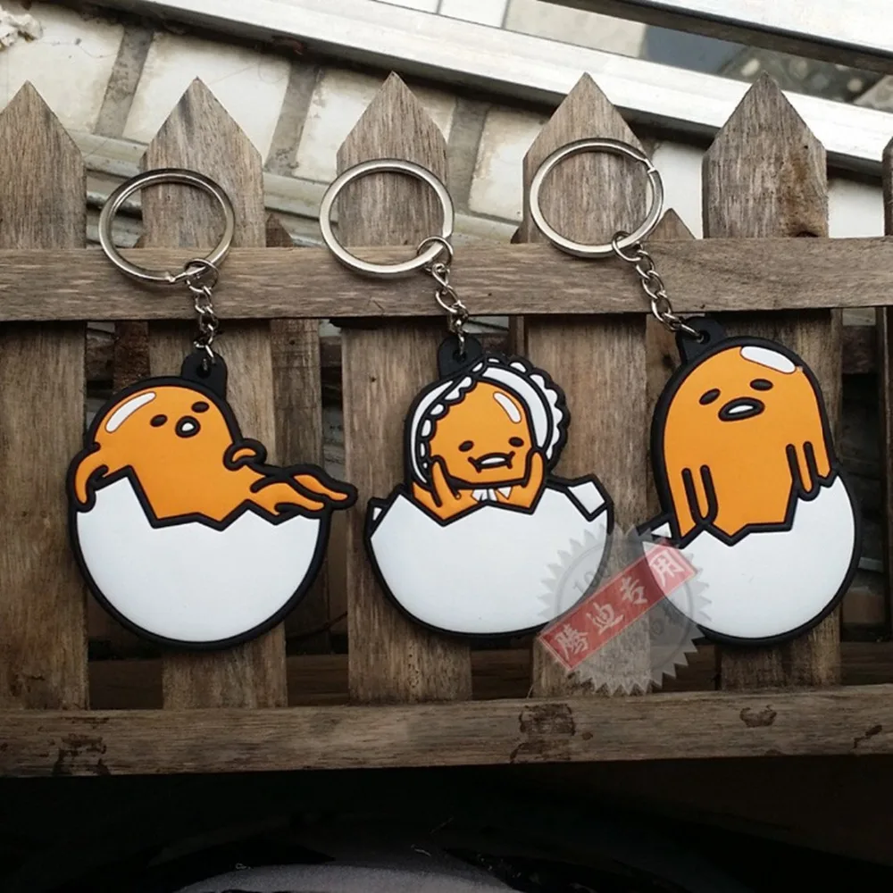 Japanese cartoon Gudetama PVC key chain Stylish funny egg yolk Anime silicona para llaves Bag pendant Keyring Jewelry Llaveros
Japanese cartoon Gudetama PVC key chain Stylish funny egg yolk Anime silicona para llaves Bag pendant Keyring Jewelry Llaveros