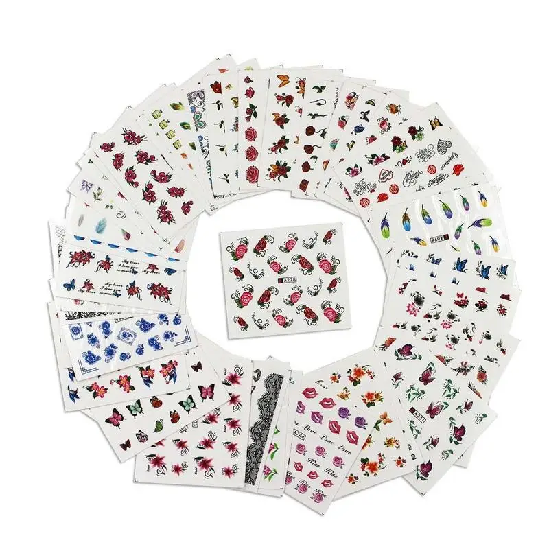50Sheets/Lot Mix Styles Flower Abstract Art Stickers for Nails Lavender Nail Art Water Transfer Stickers Decals DIY Manicure
50Sheets/Lot Mix Styles Flower Abstract Art Stickers for Nails Lavender Nail Art Water Transfer Stickers Decals DIY Manicure