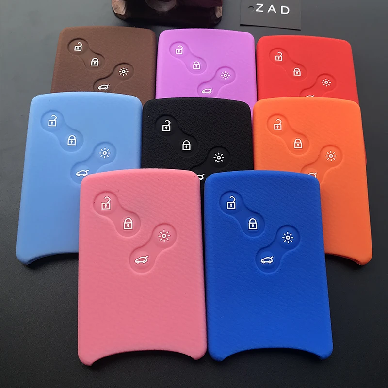 ZAD Silicone rubber car key case cover holder shell for Renault Clio Logan Megane 2 3 Koleos scenic card 4button car-styling fob
ZAD Silicone rubber car key case cover holder shell for Renault Clio Logan Megane 2 3 Koleos scenic card 4button car-styling fob