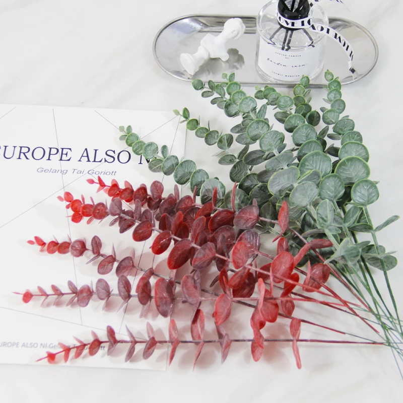 Simulation green plant single eucalyptus leaf imitation dry branch artificial fake flower wedding shooting prop home decoration
Simulation green plant single eucalyptus leaf imitation dry branch artificial fake flower wedding shooting prop home decoration