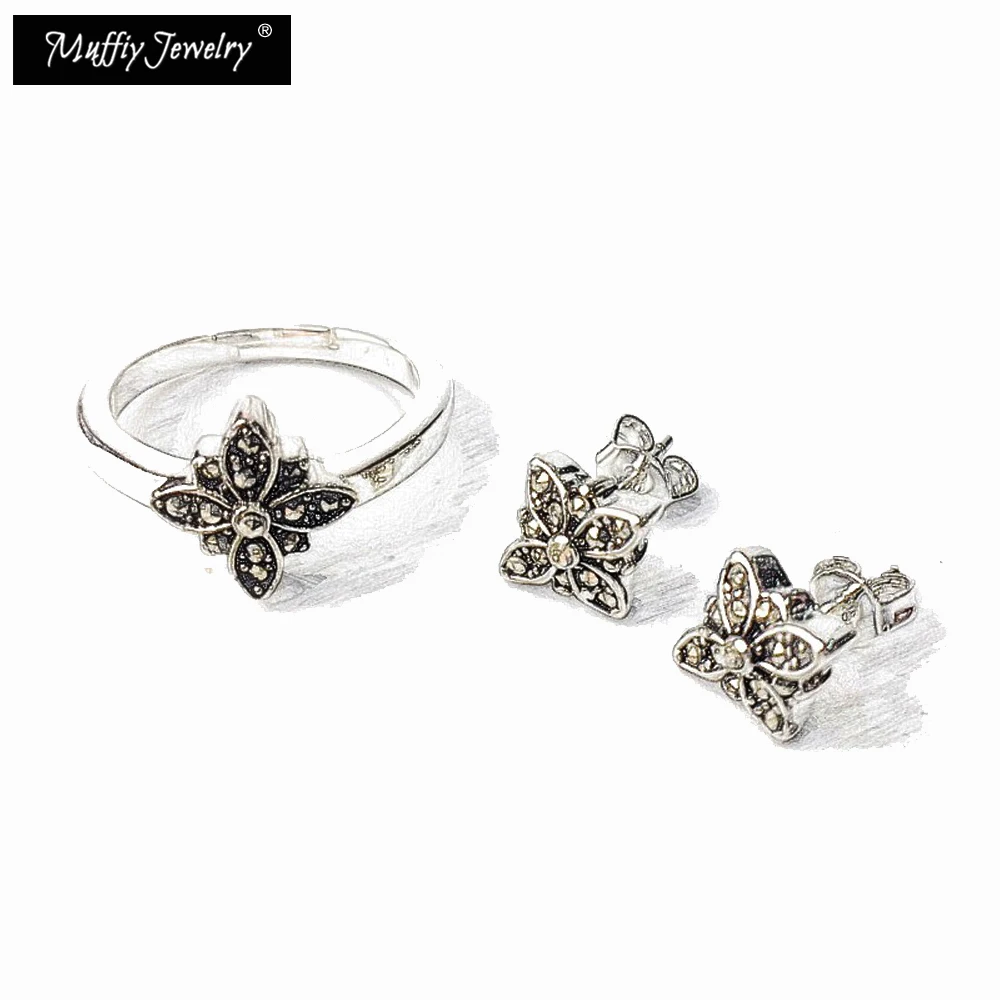 Black Star Marcasite Stud Earrings And Rings,TS 2018 Soul Fashion Good Trendy Jewelry For Women,Ts Gift In 925 Sterling Silver
Black Star Marcasite Stud Earrings And Rings,TS 2018 Soul Fashion Good Trendy Jewelry For Women,Ts Gift In 925 Sterling Silver