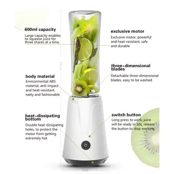 600ML Portable Electric Juicer Blender Fruit Baby Food Milkshake Mixer Meat Grinder Multifunction Juice Maker Machine DIY Drop 
600ML Portable Electric Juicer Blender Fruit Baby Food Milkshake Mixer Meat Grinder Multifunction Juice Maker Machine DIY Drop