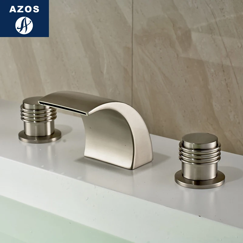 Azos Split FaucetDiscoloration Waterfall Brass Nickel Brushed Cold and Hot Switch Temperature Control LED Laundry Pool Basin Bat
Azos Split FaucetDiscoloration Waterfall Brass Nickel Brushed Cold and Hot Switch Temperature Control LED Laundry Pool Basin Bat