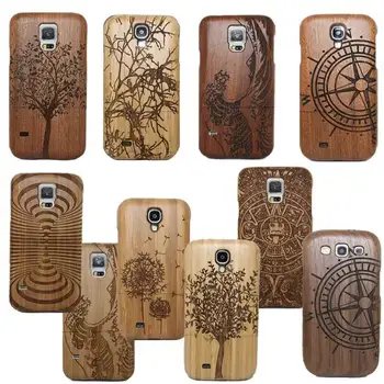 

Classic Retro Mayan Pattern Bamboo Wood Carving Phone Case For Samsung Galaxy S8 S6 Edge S7 S9 Plus/S4 S5 MINI Neo S9