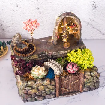 Garden Planter Flower Pot House Landscape Resin Flowerpot Vase Home Decor with LED String Hot Sale
Garden Planter Flower Pot House Landscape Resin Flowerpot Vase Home Decor with LED String Hot Sale