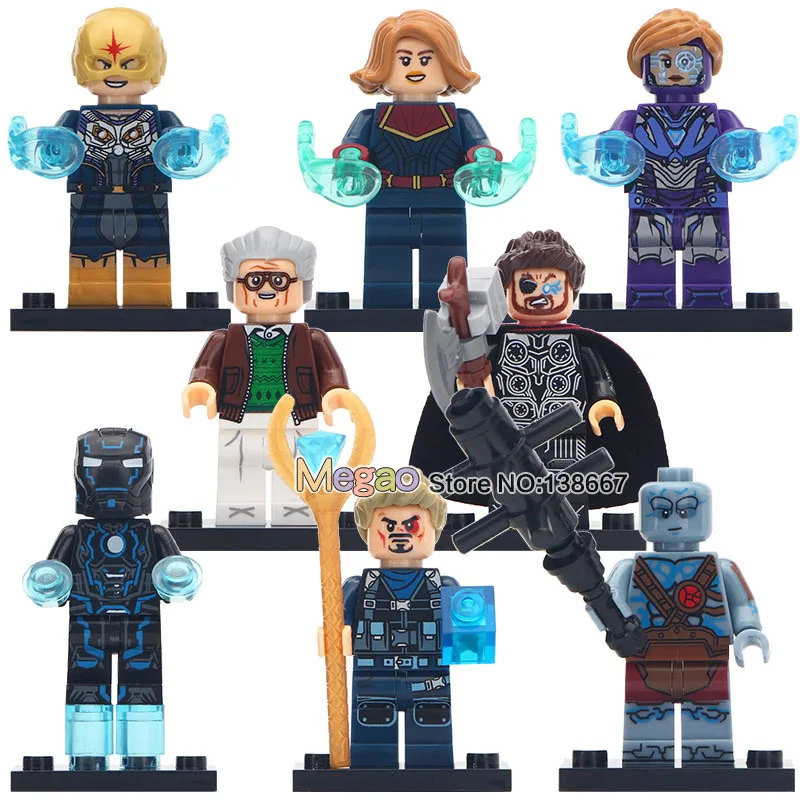 8PCS/LOT Captain Marvel Pepper Korg Building Blocks Super Heroes Action Bricks Gift Toys For Children
8PCS/LOT Captain Marvel Pepper Korg Building Blocks Super Heroes Action Bricks Gift Toys For Children