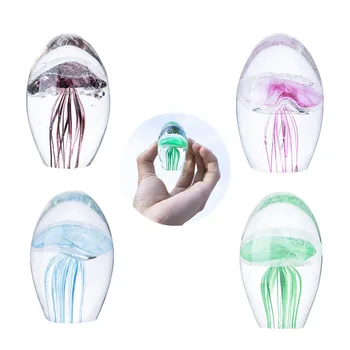 H&D Creative Colored Handmade Glow Glass Jellyfish Figurine Paperweight Aquarium Sea Animal Liuli Fengshui Ornament Home Decor
H&D Creative Colored Handmade Glow Glass Jellyfish Figurine Paperweight Aquarium Sea Animal Liuli Fengshui Ornament Home Decor
