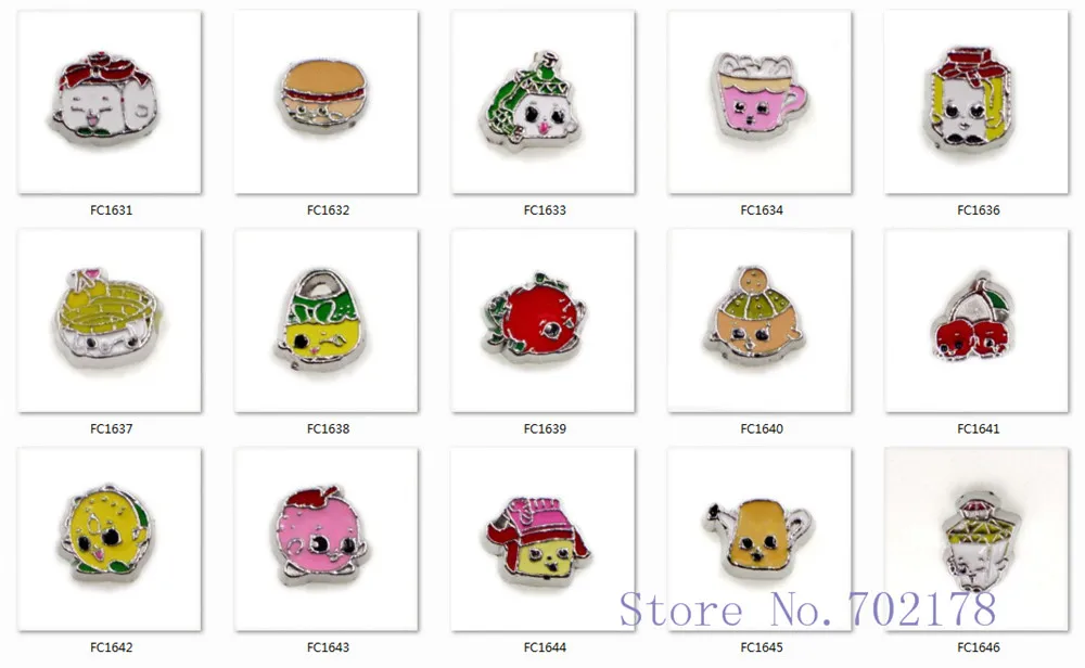 hot sale cute cartoon charms Floating locket memory 10pcs/lot Fit Living As Christmas Gift | Украшения и аксессуары