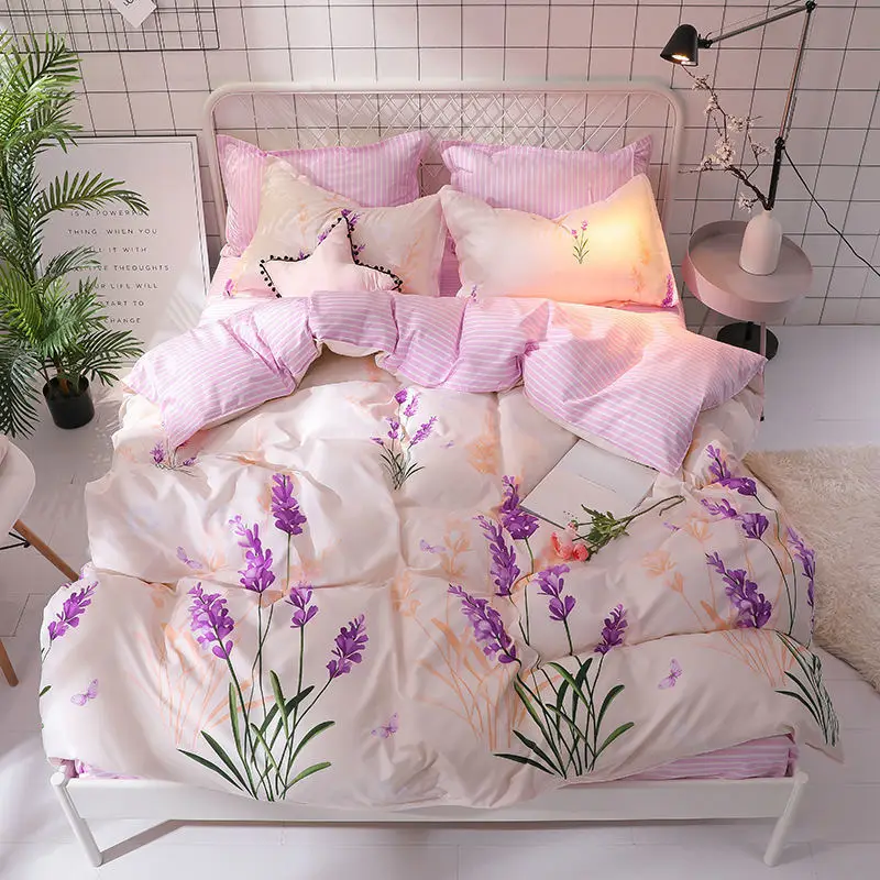 Lavender 4pcs Girl Boy Kid Bed Cover Set Duvet Cover Adult Child Bed Sheets And Pillowcases Comforter Bedding Set 2TJ-61011
Lavender 4pcs Girl Boy Kid Bed Cover Set Duvet Cover Adult Child Bed Sheets And Pillowcases Comforter Bedding Set 2TJ-61011
