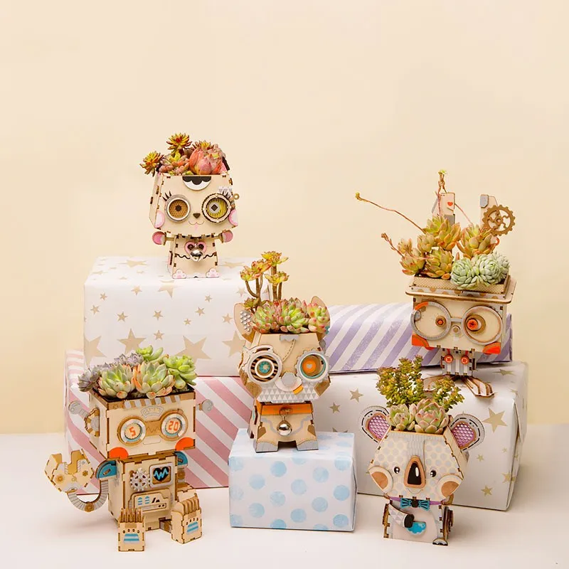 Creative Wooden 3D Puzzle Flower Pots Assembly Model Kit Cartoon Robotime DIY Model Toys Puzzles for Kids Home Decor Art Craft
Creative Wooden 3D Puzzle Flower Pots Assembly Model Kit Cartoon Robotime DIY Model Toys Puzzles for Kids Home Decor Art Craft