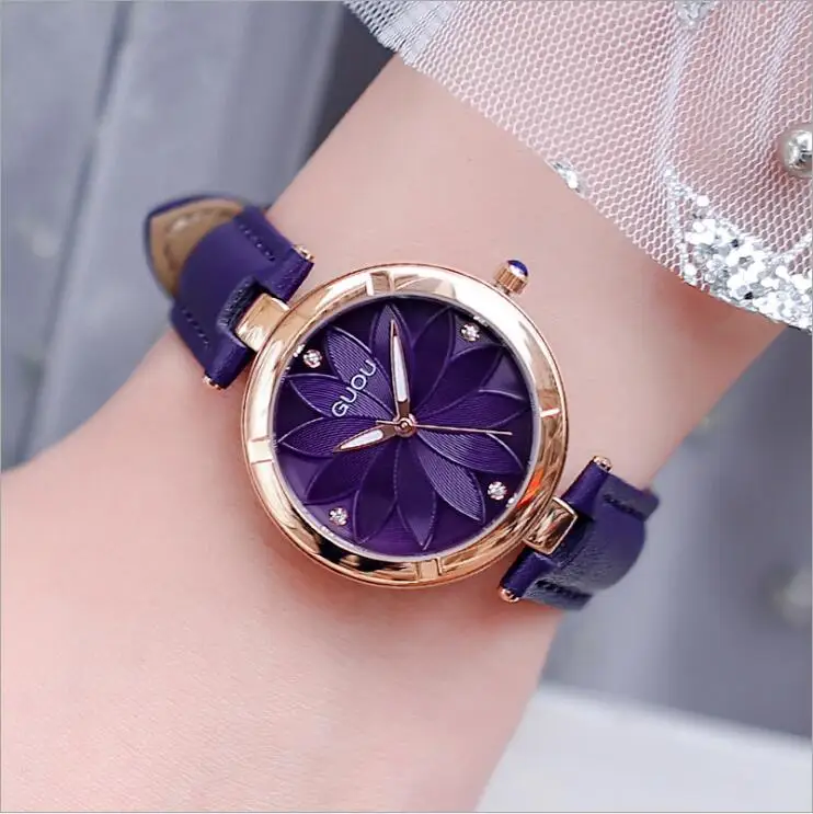 GUOU Watch Women Watches Fashion Flower Pattern Dial Ladies Watch Leather Women Watches Clock Saat reloj mujer relogio feminino
GUOU Watch Women Watches Fashion Flower Pattern Dial Ladies Watch Leather Women Watches Clock Saat reloj mujer relogio feminino