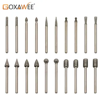 GOXAWEE 30pcs Diamond Grinding Burrs Abrasive Tools Drill Bit Sets Polishing Engraving For Dremel Electric Drill Accessories
GOXAWEE 30pcs Diamond Grinding Burrs Abrasive Tools Drill Bit Sets Polishing Engraving For Dremel Electric Drill Accessories