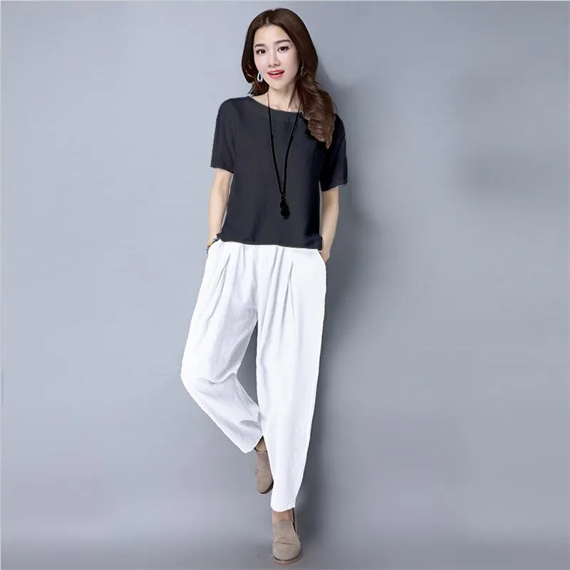 Summer 5 Colors Knickers 2019 Cotton Linen Elastic Waist Pleated Harem Pants With Pockets Plus Size 7XL Casual Autumn Trousers
Summer 5 Colors Knickers 2019 Cotton Linen Elastic Waist Pleated Harem Pants With Pockets Plus Size 7XL Casual Autumn Trousers