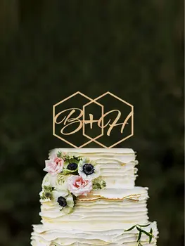 Personalized Geometric wedding cake topper with Initials Hexagon modern ,Monogram Rustic toppers
Personalized Geometric wedding cake topper with Initials Hexagon modern ,Monogram Rustic toppers