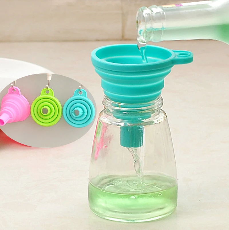 High Quality 1pc New Mini Silicone Gel Foldable Collapsible Style Funnel Hopper Kitchen cooking tools
High Quality 1pc New Mini Silicone Gel Foldable Collapsible Style Funnel Hopper Kitchen cooking tools