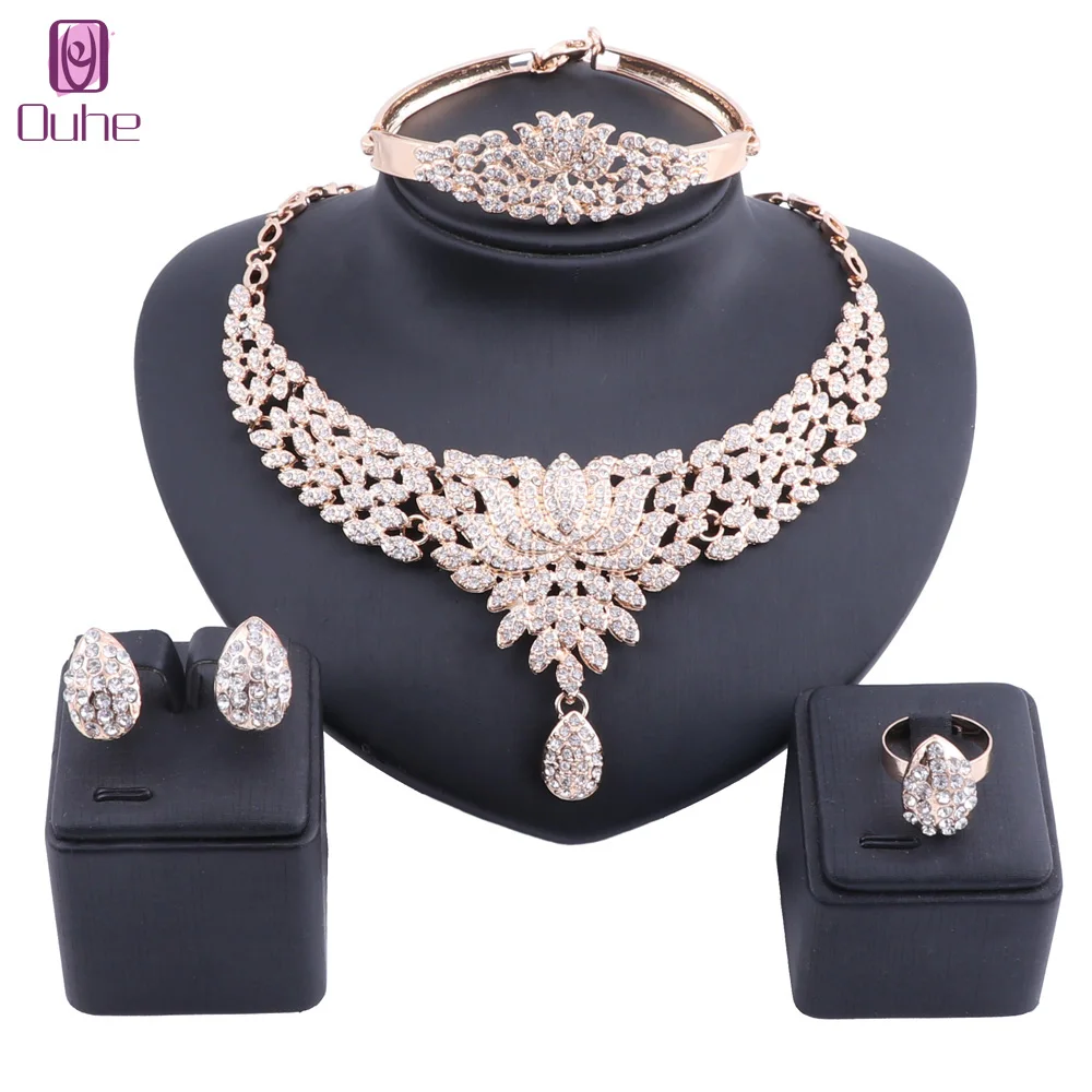 Women Jewelry Sets Gold Color Statement Full Rhinestone Necklace Dubai Bridal Fashion Party Wedding African Beads Accessories
Women Jewelry Sets Gold Color Statement Full Rhinestone Necklace Dubai Bridal Fashion Party Wedding African Beads Accessories