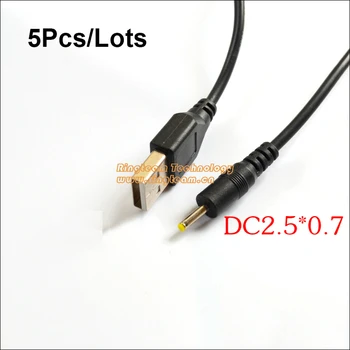 5pcs Tablet USB Charging Cable to 2.5x0.7mm DC male Connector USB male to 2.5/0.7 DC Tip Plug with Cord
5pcs Tablet USB Charging Cable to 2.5x0.7mm DC male Connector USB male to 2.5/0.7 DC Tip Plug with Cord