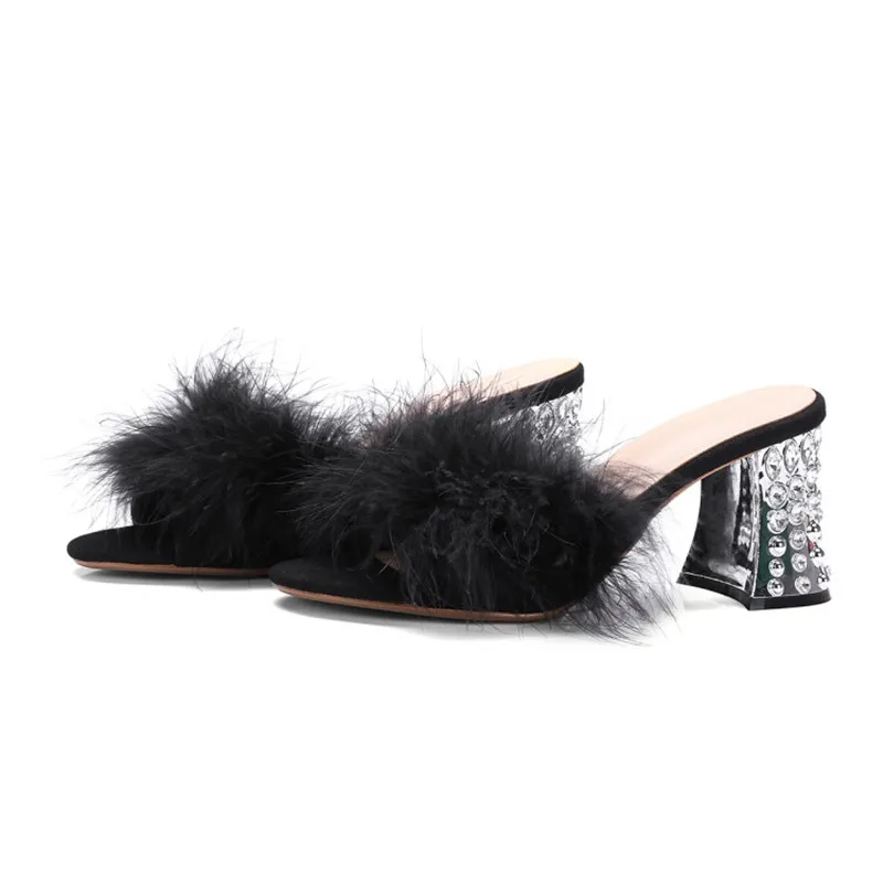 Kmeioo 2018 New Fashion Fluffy Fur Women Shoes Wool Ball Sandals Round Open Toe Block heels Women Slippers Casual Ladies Shoe 
Kmeioo 2018 New Fashion Fluffy Fur Women Shoes Wool Ball Sandals Round Open Toe Block heels Women Slippers Casual Ladies Shoe