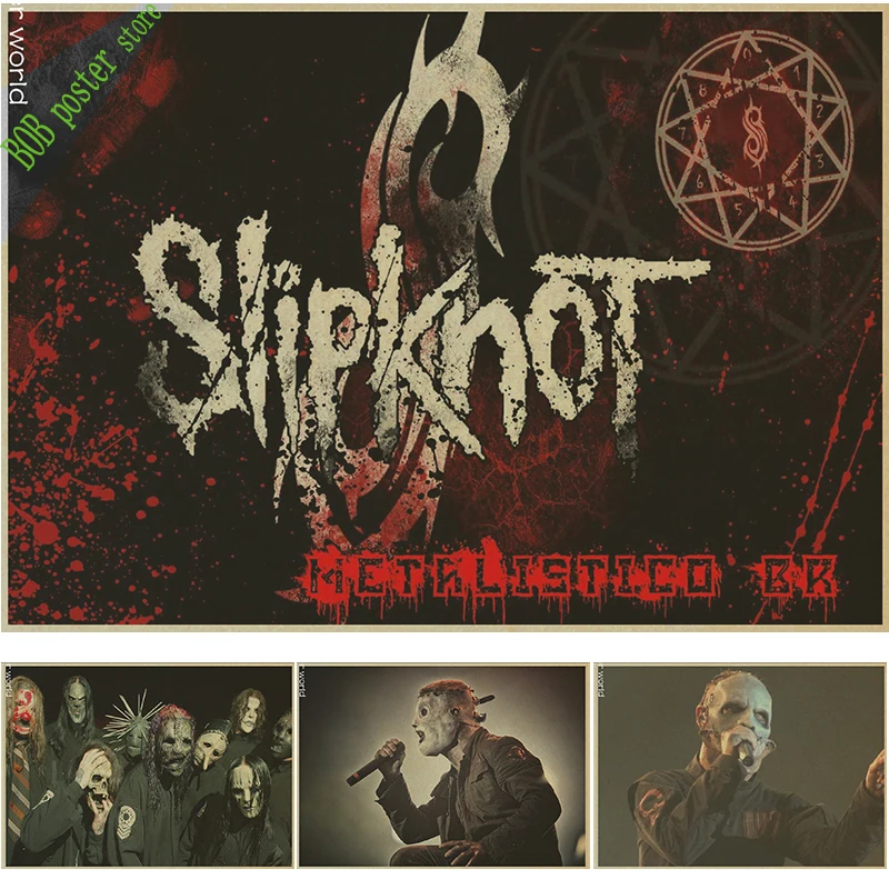 Slipknot Nostalgia Retro Rock Band Music Kraft Paper Poster Bar Cafe Living Room Dining room Wall Decorative Paintings
Slipknot Nostalgia Retro Rock Band Music Kraft Paper Poster Bar Cafe Living Room Dining room Wall Decorative Paintings