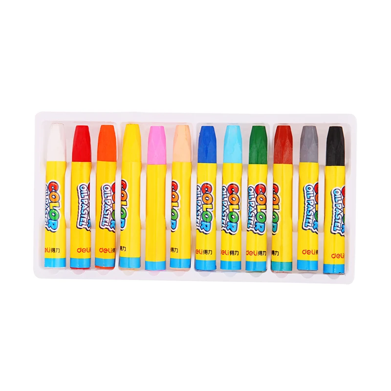 Пастельный карандаш с воском 12 цветов|wax crayons|crayon oil pasteloil pastel |