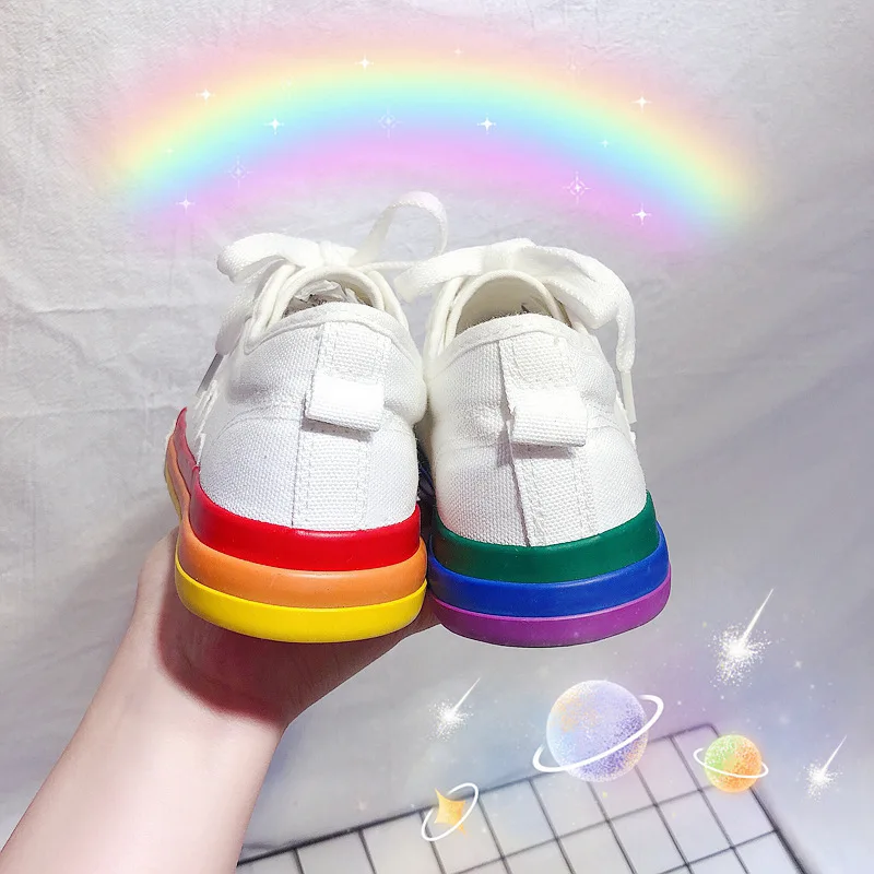 fashion Rainbow outsole white Shoes Canvas Women sneakers Girl Comfortable Casual Low cut Ladies Student Platform Sneakers Flats
fashion Rainbow outsole white Shoes Canvas Women sneakers Girl Comfortable Casual Low cut Ladies Student Platform Sneakers Flats