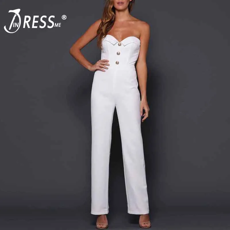 INDRESSME 2019 Vestidos New Women Fashion Sexy Strapless Button V Neck Jumpsuit Sleeveless Elegant Lady Party Club Long Pants
INDRESSME 2019 Vestidos New Women Fashion Sexy Strapless Button V Neck Jumpsuit Sleeveless Elegant Lady Party Club Long Pants